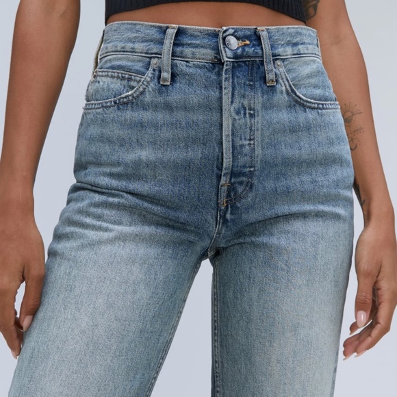 Everlane Straight Leg Jeans Rigid Way High 100% Organic Cotton Sz 29 - Picture 3 of 15